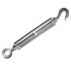 Straining Screw 6mm Hook & Eye Galvanised 89mm (Pack 2)