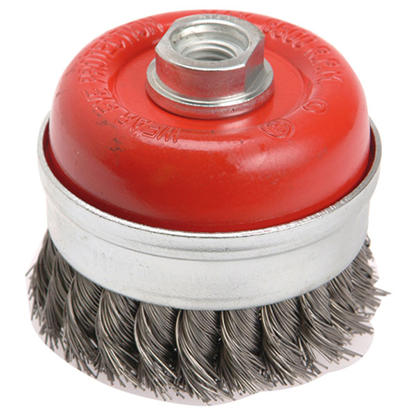 Faithfull 2107514150 Wire Cup Brush Twist Knot 65mm M14x2, 0.50mm ...