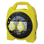 Semi-Enclosed Cable Reel 110V 16A 2-Socket 15m (1.5mm Cable)