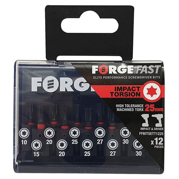 ForgeFix FFBITSETT1225 ForgeFast TORX® Compatible Impact Bit Set, ...