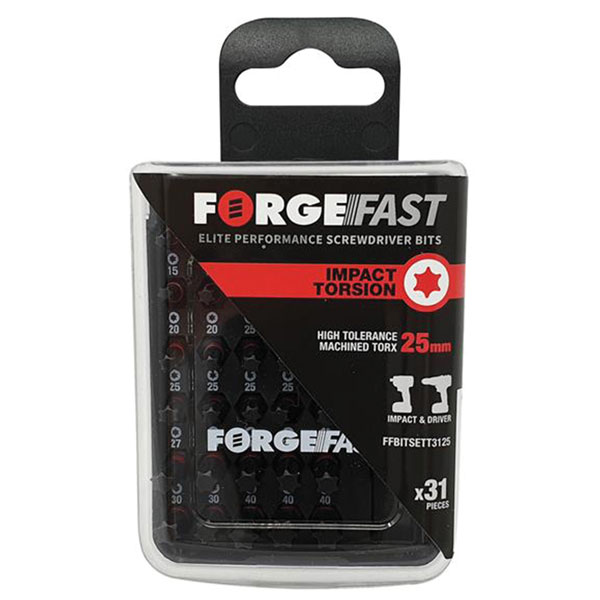 ForgeFix FFBITSETT3125 ForgeFast TORX® Compatible Impact Bit Set, ...