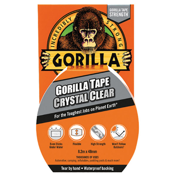  3044700 Gorilla Tape 48mm x 8.2m Crystal Clear