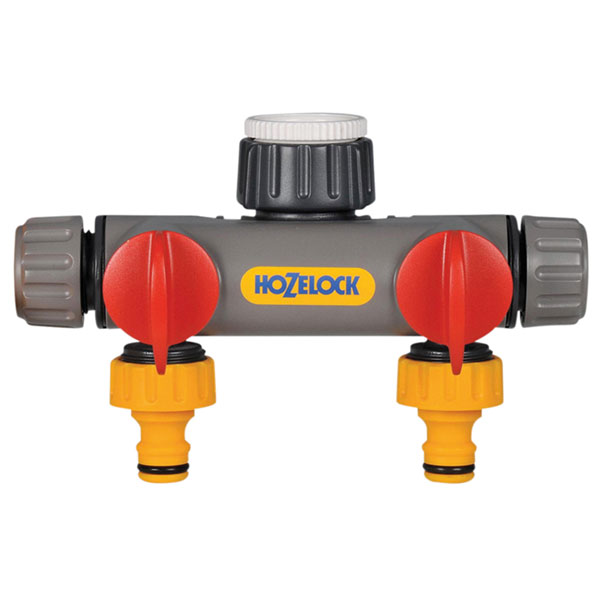 Hozelock 2252 0000 2-Way Tap Connector 1/2 - 1in BSP