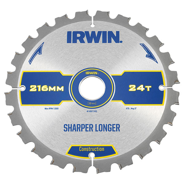 IRWIN® 1897428 Construction Mitre Circular Saw Blade 254 x 30mm x ...