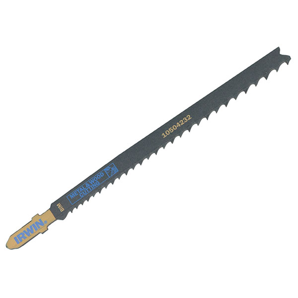 IRWIN® 10504232 Jigsaw Blades Metal & Wood Cutting Pack of 5 T345XF
