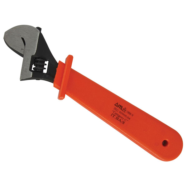 Insulated Adjustable Wrench 200mm (8in) Rapid Online