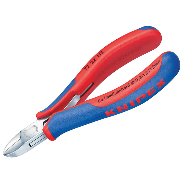 Knipex 77 22 115 SB Electronic Diagonal Cut Pliers - Round Non Bev...