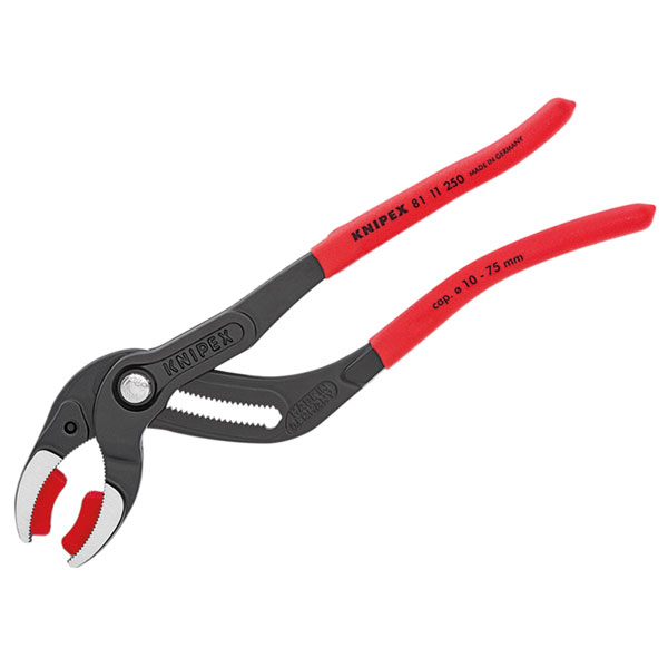 Knipex 81 11 250 SB Plastic Pipe Grip Pliers Plastic Jaws Black 25...