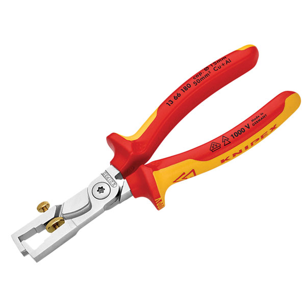 Knipex 13-66-180 SB VDE StriX Insulation Stripper with Cable Shear...