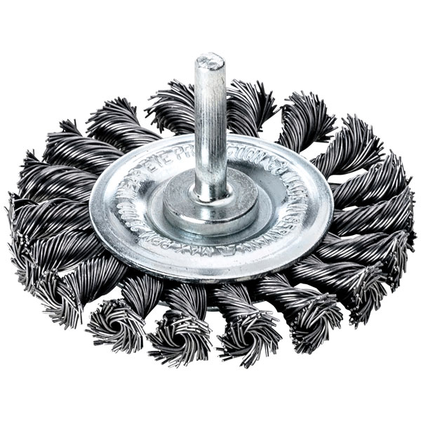 Lessmann 417.199 Knotted Wheel Brush with Shank 75 x 16mm, 0.50 St...