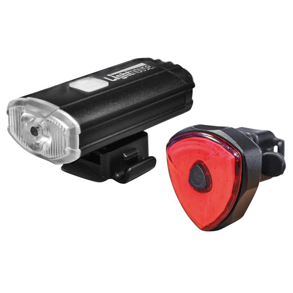 Slide Lighthouse HL-BK4091 & 4902 Elite Rechargeable LED Bike Light Set