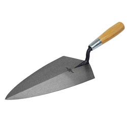 19 Philadelphia Pattern Brick Trowel Wooden Handle 10in