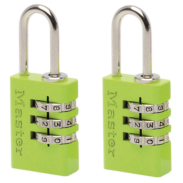 Master Lock 7620EURTCOL Aluminium 3-Digit Combination 20mm Padlock...