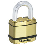 Excell™ Brass Finish 64mm Padlock 5-Pin - 38mm Shackle