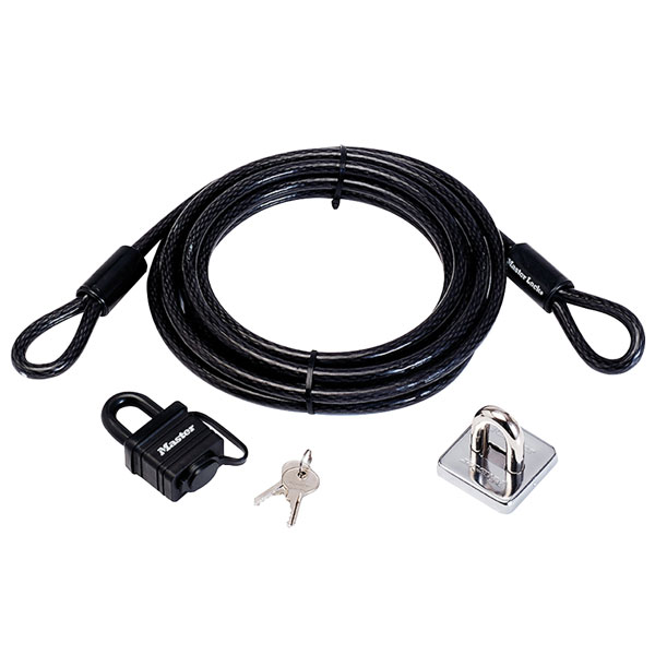  8271EURDAT Garden Security Kit with Lock Anchor & Cable 4.5m