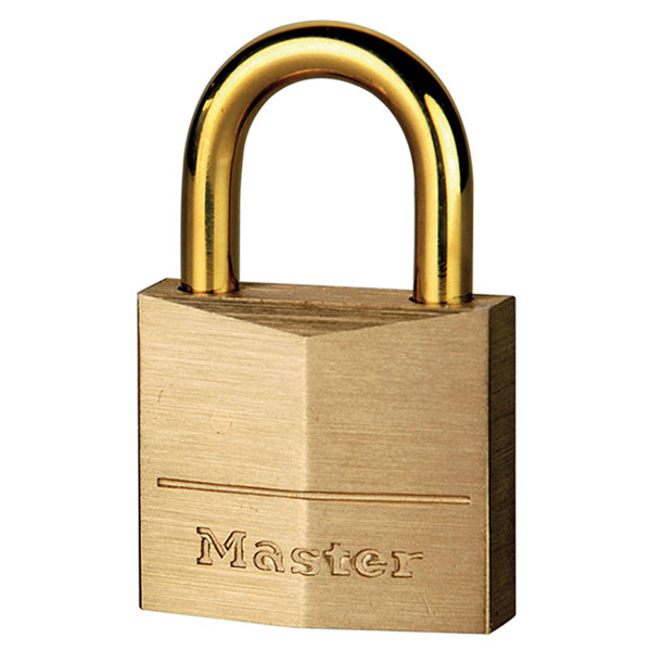  635EURD Solid Brass 35mm Padlock with Brass Plated Shackle