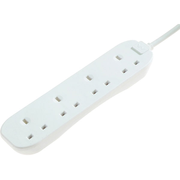 Masterplug BFG5N-MP Extension Lead 240V 4-Gang 13A White 5m