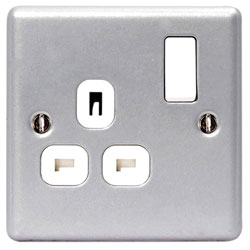 Metal Clad Switched Socket 1-Gang 13A