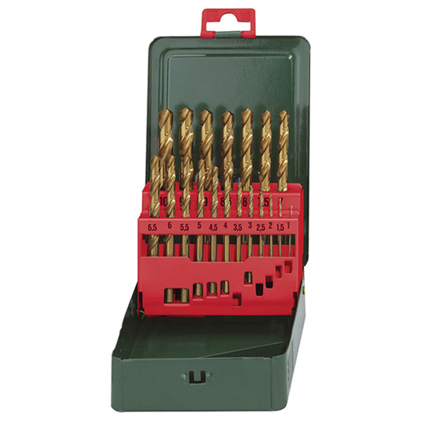  627156000 HSS-Tin Drill Bit Set 19 Piece