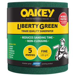 Liberty Green Sanding Roll 115mm x 5m Fine 120G