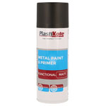 Trade Metal Spray Paint & Primer Matt Black 400ml