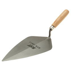 London Pattern Brick Trowel Wooden Handle 10in