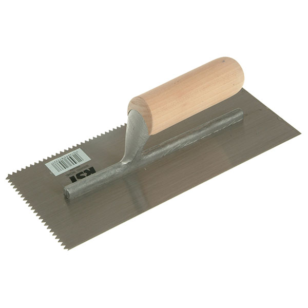 R.S.T. RTR153DT Notched Trowel 5mm V Notches Wooden Handle 11 x 4....