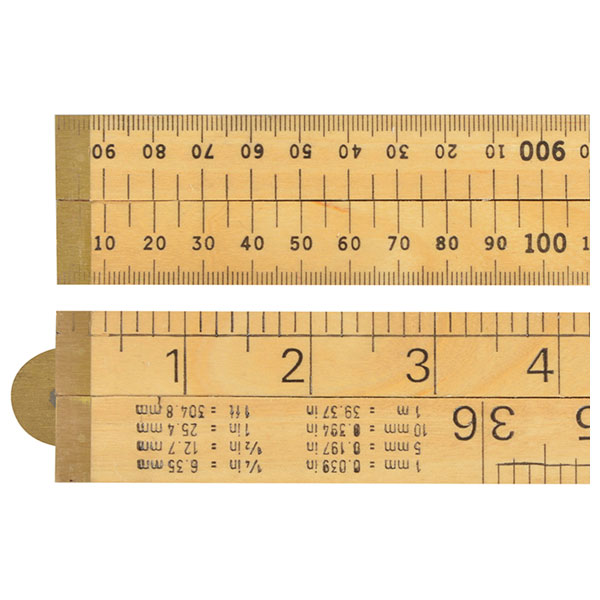 R.S.T. RSR073P Wooden 4 Fold Rule 1m / 39in (Blister packed)