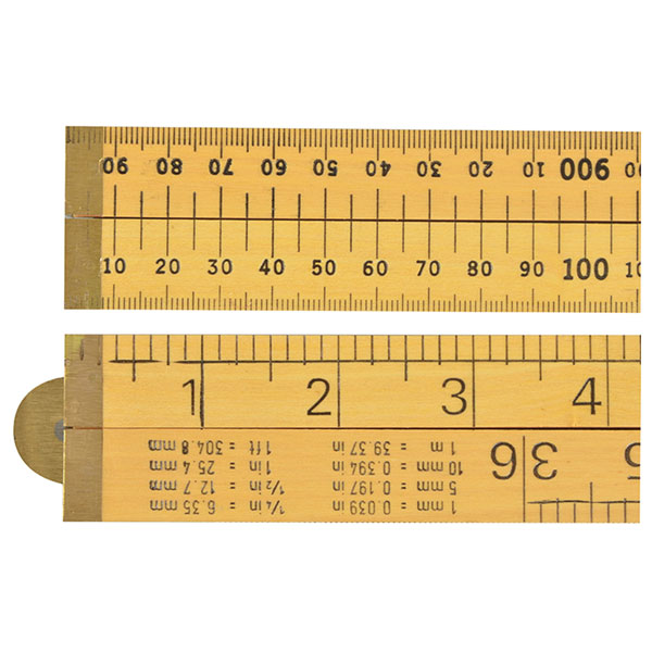 R.S.T. RSR073 Wooden 4 Fold Rule 1m / 39in (Loose)