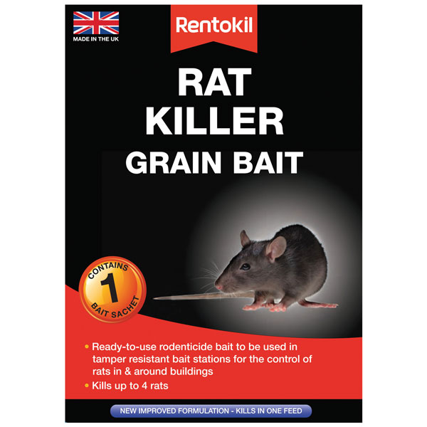 Rentokil PSR32 Rat Killer Grain Bait (Sachets 3)