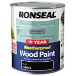 10 Year Weatherproof Wood Paint Black Gloss 750ml