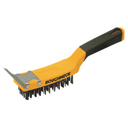 Carbon Steel Wire Brush Soft Grip 300mm (12in) - 4 Row