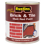 Quick Dry Brick & Tile Paint Matt Red 1 litre