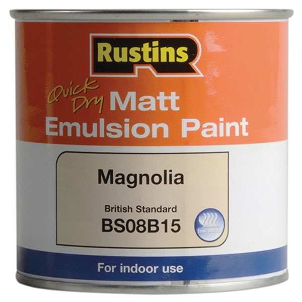 Rustins MEMLM250 Quick Dry Matt Emulsion Paint Magnolia 250ml