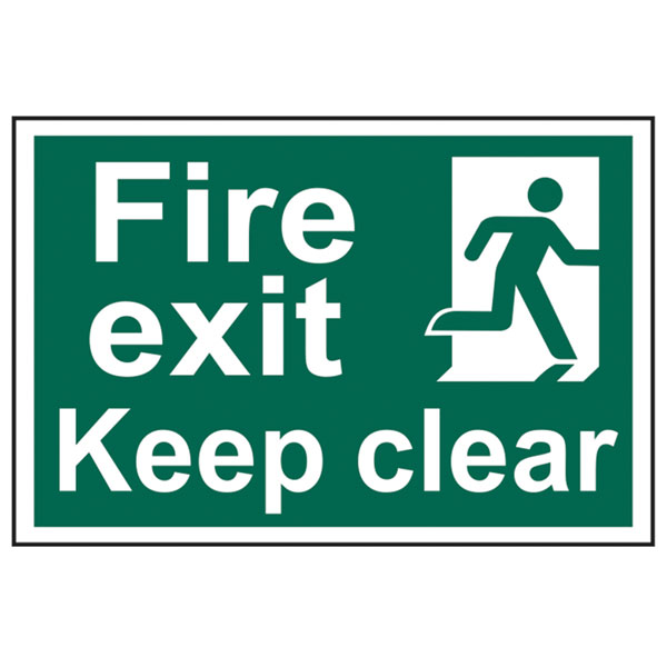 Scan 1513 Fire Exit Keep Clear - PVC 300 x 200mm