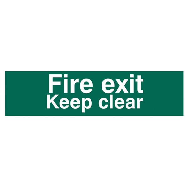 Scan 5206 Fire Exit Keep Clear Text Only - PVC 200 x 50mm