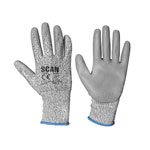 Grey PU Coated Cut 3 Gloves - L (Size 9)