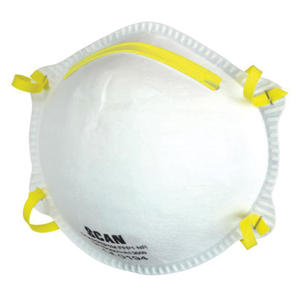 Scan 2ECB21 Moulded Disposable Mask FFP1 (Pack of 3)