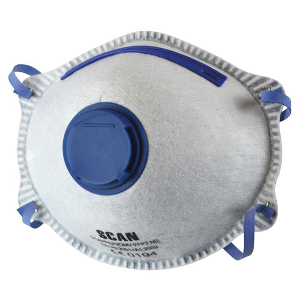 Scan 2ECBB2 Moulded Disposable Odour Mask Valved FFP2 Protection (...