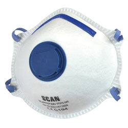 Moulded Disposable Mask Valved FFP2 Protection (Pack 3)