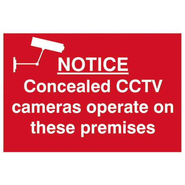 Scan 1607 Notice Concealed CCTV Cameras Operate On Premises - PVC ...