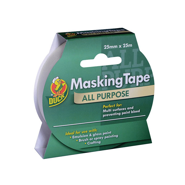  260121 Duck Tape® All-Purpose Masking Tape 25mm x 25m (Pack 3)
