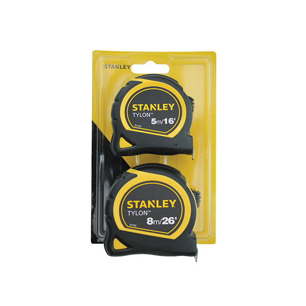 Stanley STHT9-98985 Tylon™ Pocket Tapes 5m/16ft + 8m/26ft (Twin Pack)
