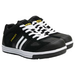 Stanley STA20051-110 Cody Black/White Stripe Safety Trainers UK 11 EUR 45