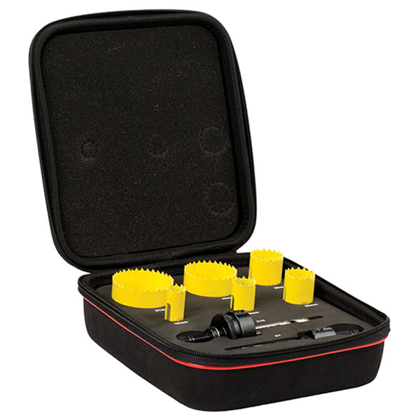 Starrett KFC06022 Bi-Metal Fast Cut Electrician's Holesaw Kit