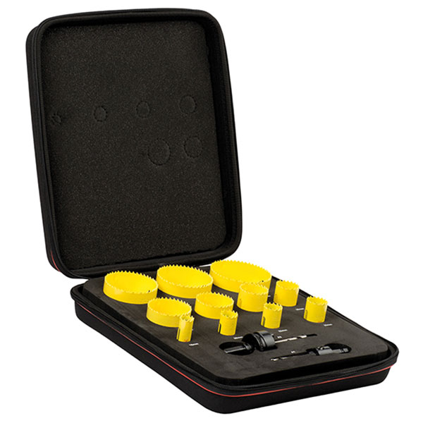 Starrett KFC11021 Bi-Metal Fast Cut Deluxe Electrician's Holesaw Kit