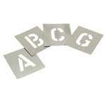 Set of Zinc Stencils - Letters 1in