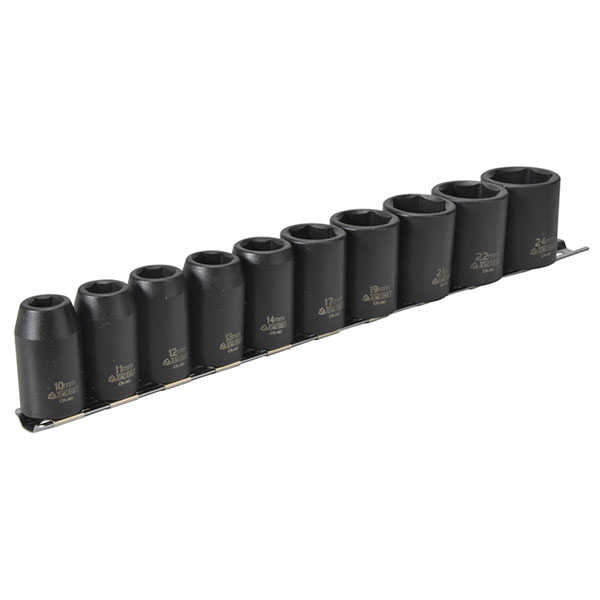 Teng 9121 Impact Socket Set of 10 Metric 1/2in Drive