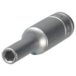 Hexagon Socket Deep 6 Point Regular 1/4in Drive 4mm