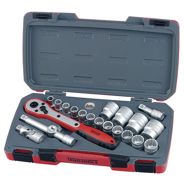 Teng T1221 Socket Set of 21 Metric 1/2in Drive